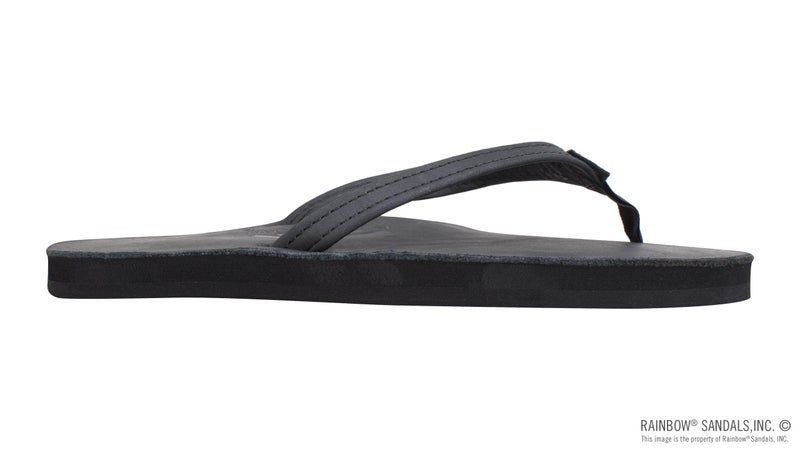 Rainbow Sandals Women's Single Layer Premier Leather Narrow Strap, Black, Ladies Medium / 6.5-7.5 B(M) US - Image 4